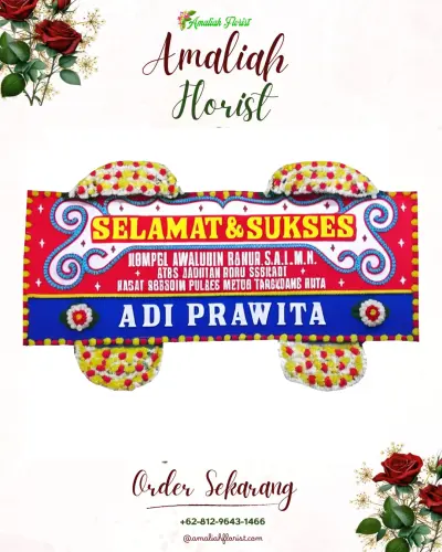 Karangan Bunga Ucapan Selamat di Lulut